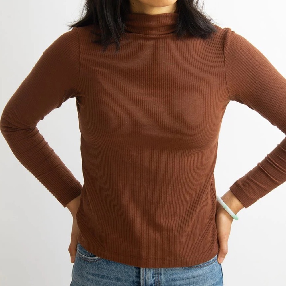 Truth - Burnt Orange Long Sleeve Mock Neck